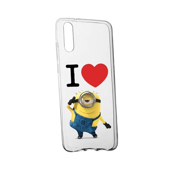 Husa de protectie I Love Minion pentru Samsung Galaxy A50, rezistenta la uzura, anti-alunecare, din silicon Premium, 216 Husa de protectie I Love Minion pentru Samsung Galaxy A50, rezistenta la uzura, anti-alunecare, din silicon Premium, 216