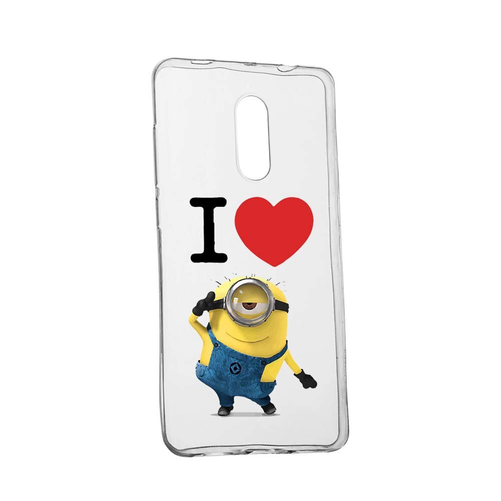 Husa de protectie I Love Minion pentru Nokia 6 2018, rezistenta la uzura, anti-alunecare, din silicon Premium, 216