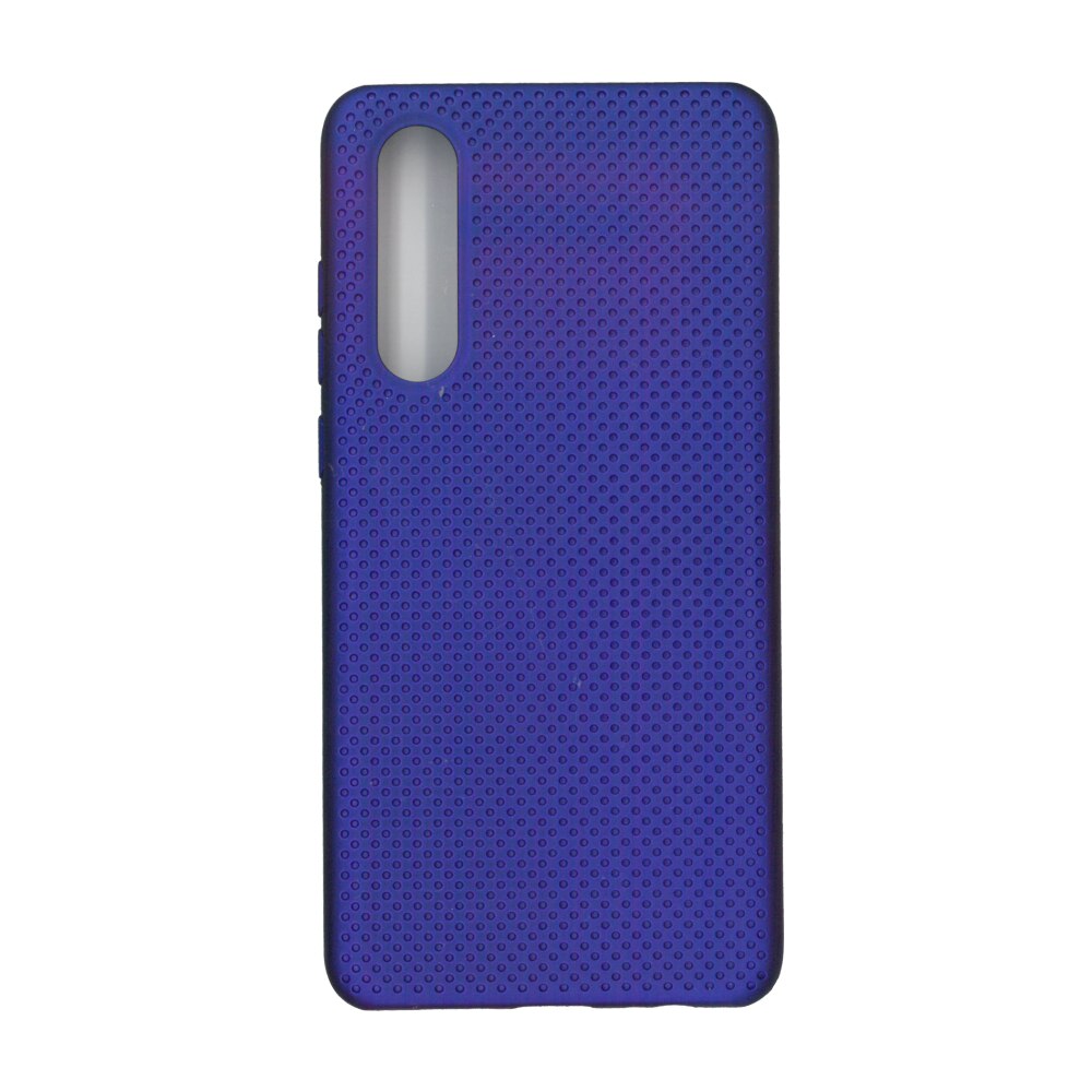 Husa din silicon cu perforatii si interior de microfibra pentru Huawei P30 - High End, mov