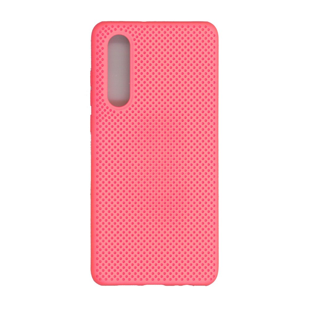 Husa din silicon cu perforatii si interior de microfibra pentru Huawei P30 - High End, Portocaliu
