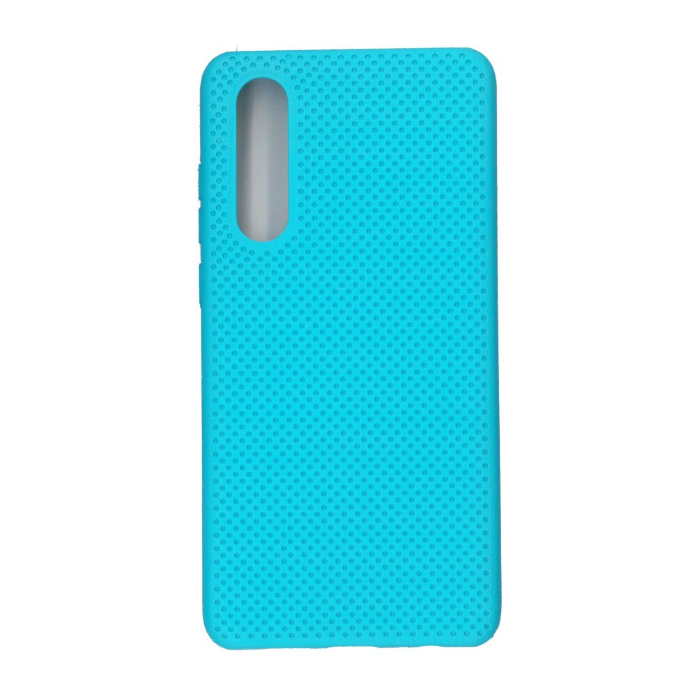 Husa din silicon cu perforatii si interior de microfibra pentru Huawei P30- High End, Bleu