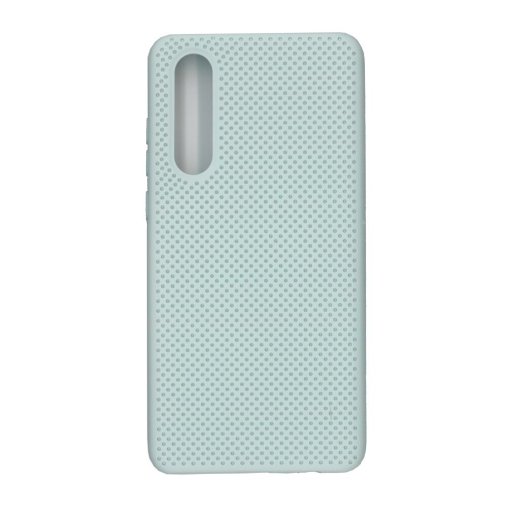 Husa din silicon cu perforatii si interior de microfibra pentru Huawei P30 - High End Verde