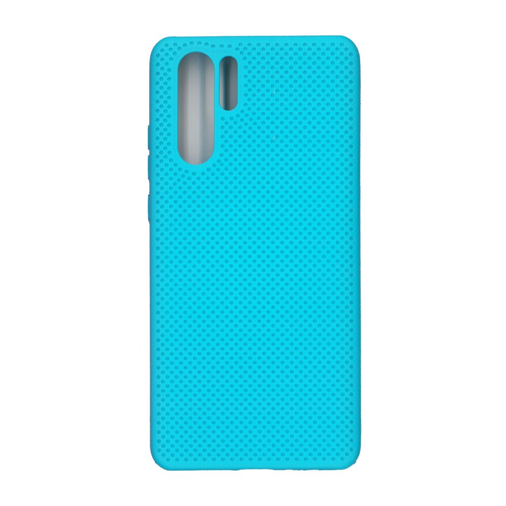 Husa din silicon cu perforatii si interior de microfibra pentru Huawei P30 Pro - High End, Blue