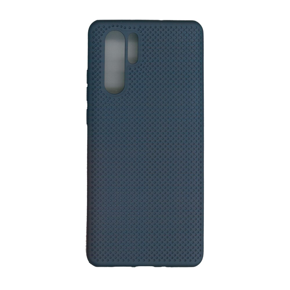 Husa din silicon cu perforatii si interior de microfibra pentru Huawei P30 Pro - High End, Albastru