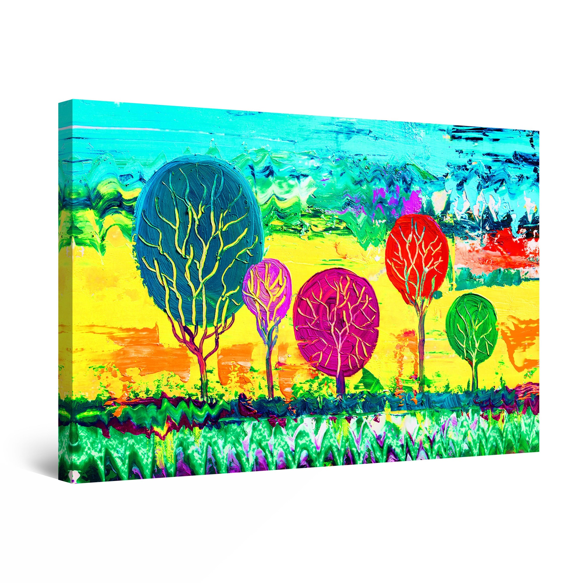 Tablou DualView Startonight Peisaj multicolor, luminos in intuneric, 80 cm x 120 cm
