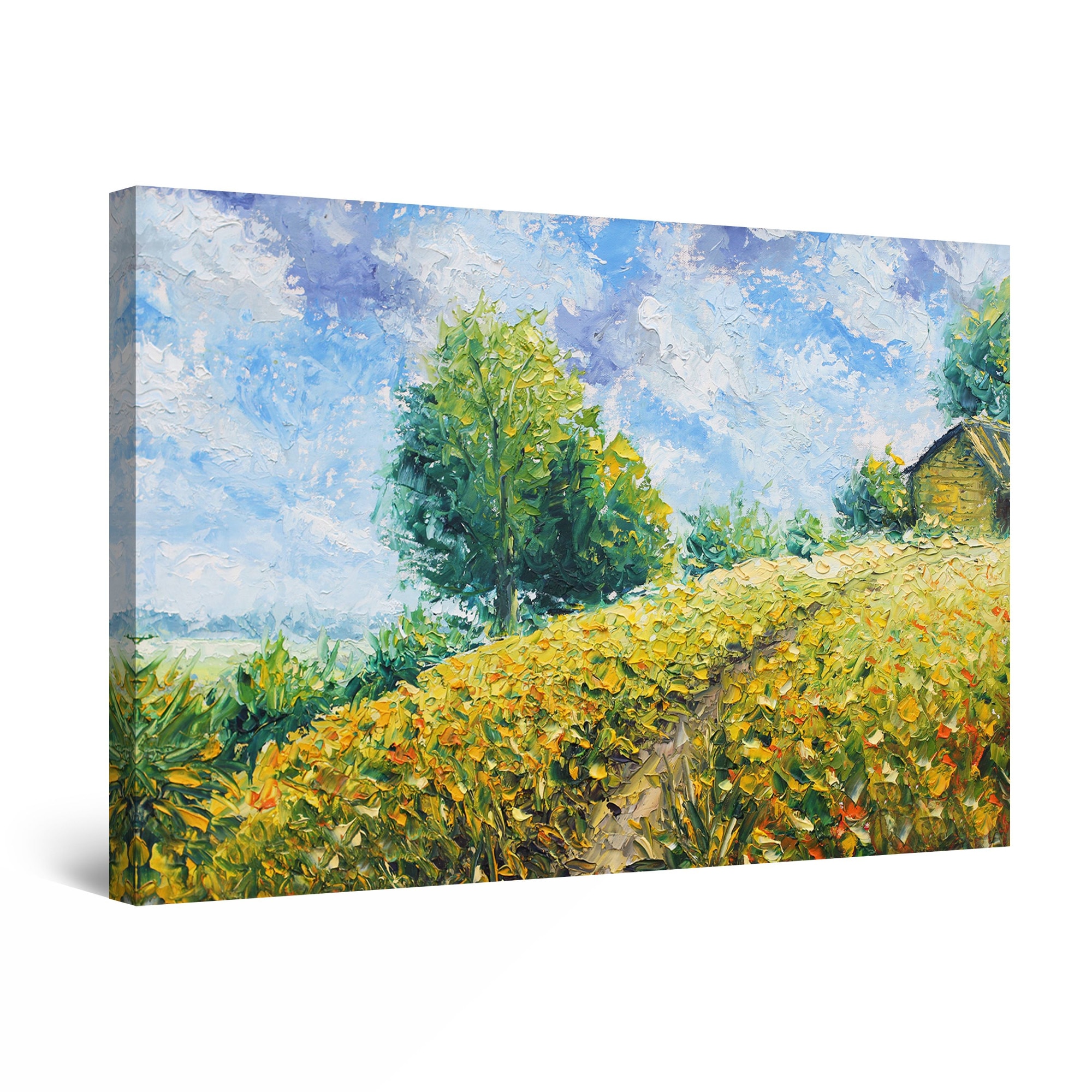 Tablou DualView Startonight Camp galben, luminos in intuneric, 30 cm x 20 cm