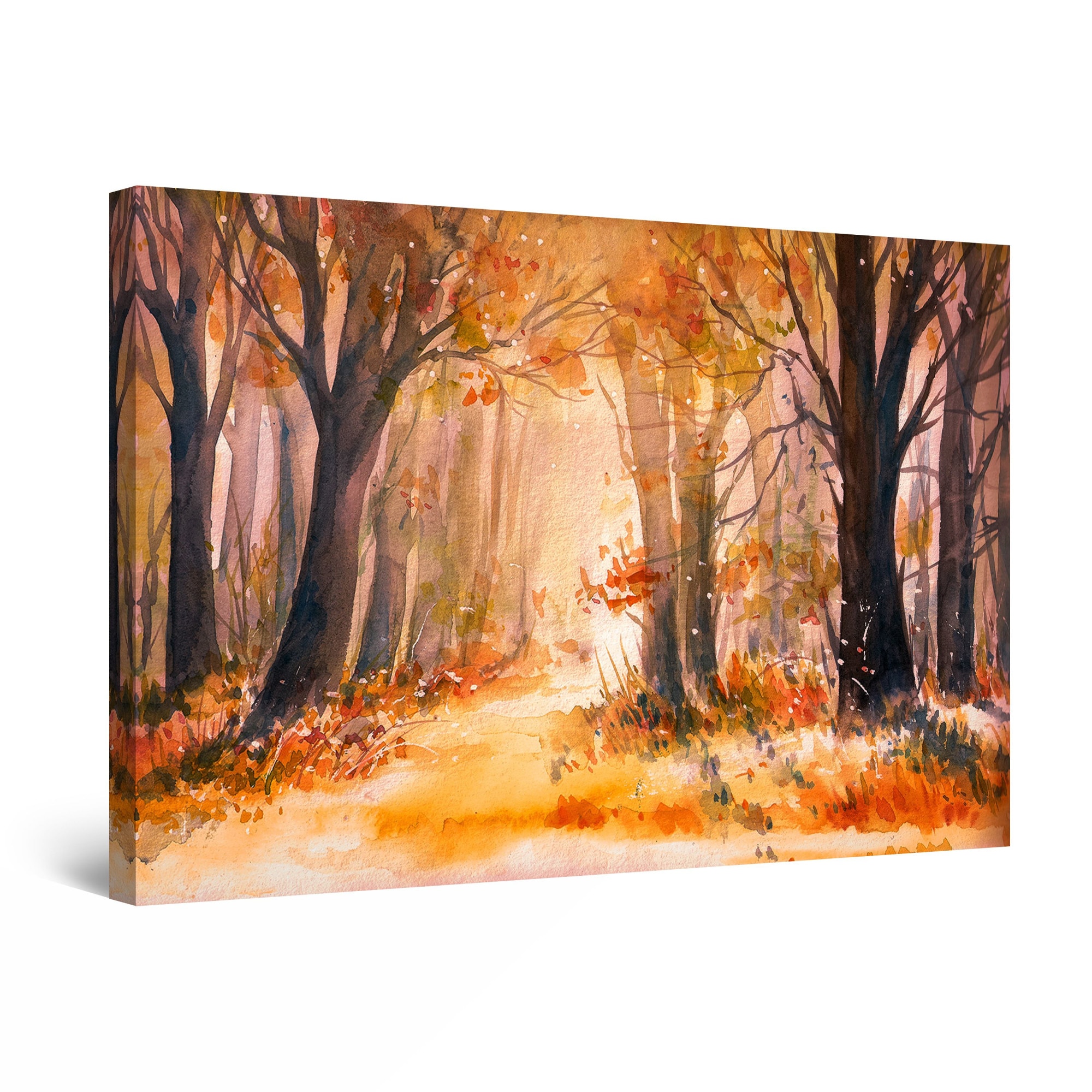 Tablou DualView Startonight Copaci ruginii in lumina, luminos in intuneric, 80 cm x 120 cm