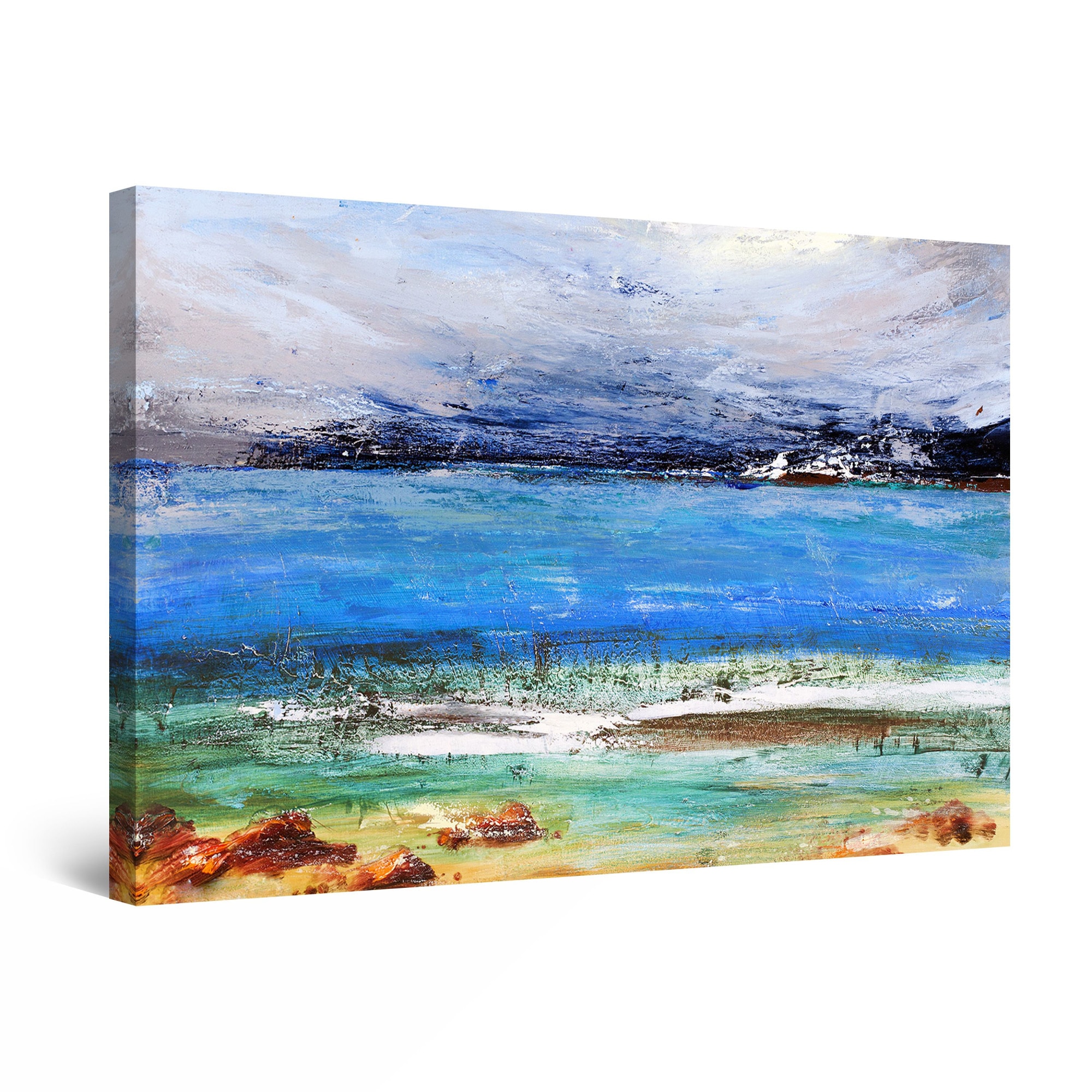 Tablou DualView Startonight Valuri la mal, luminos in intuneric, 30 cm x 20 cm