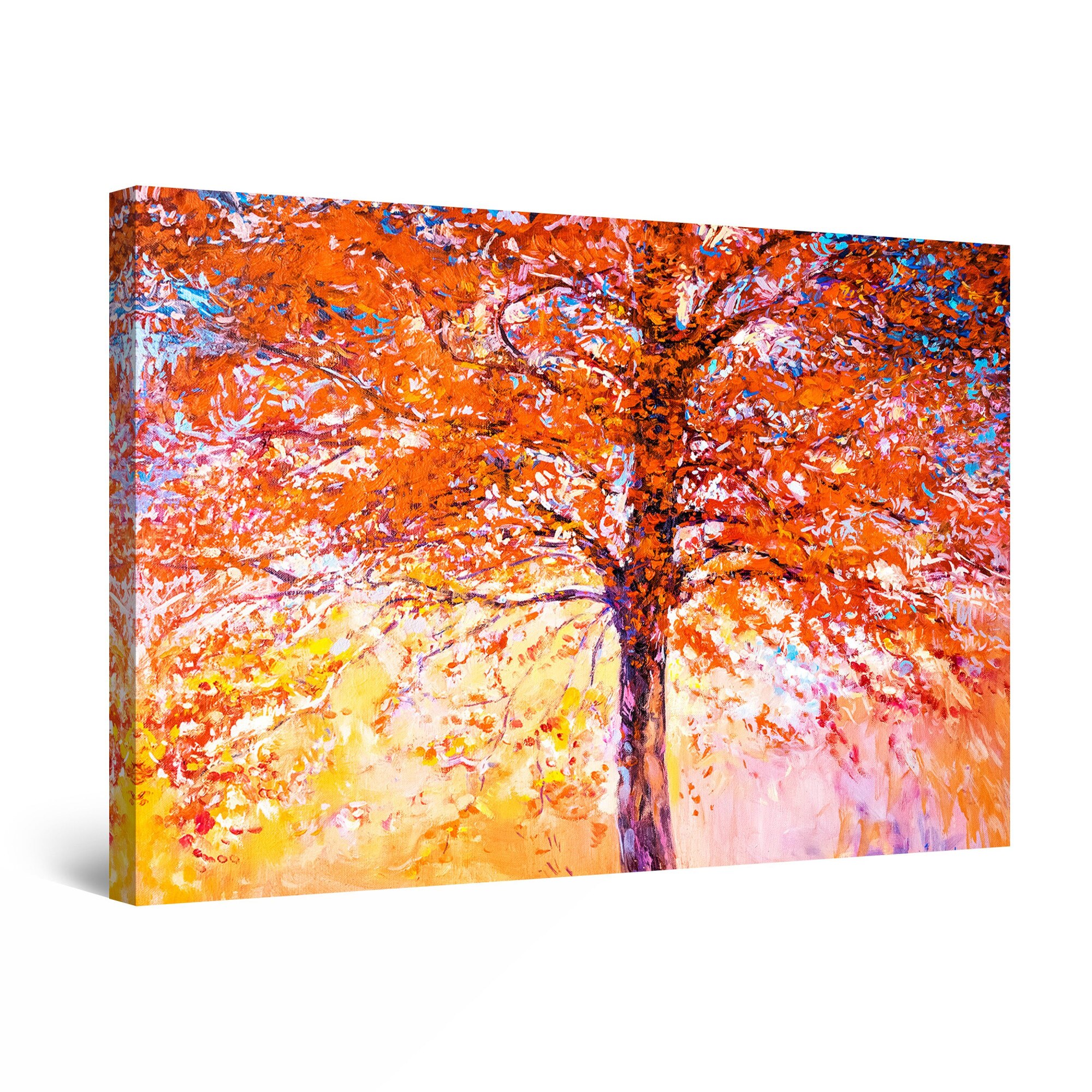 Tablou DualView Startonight Copac inrosit, luminos in intuneric, 80 cm x 120 cm