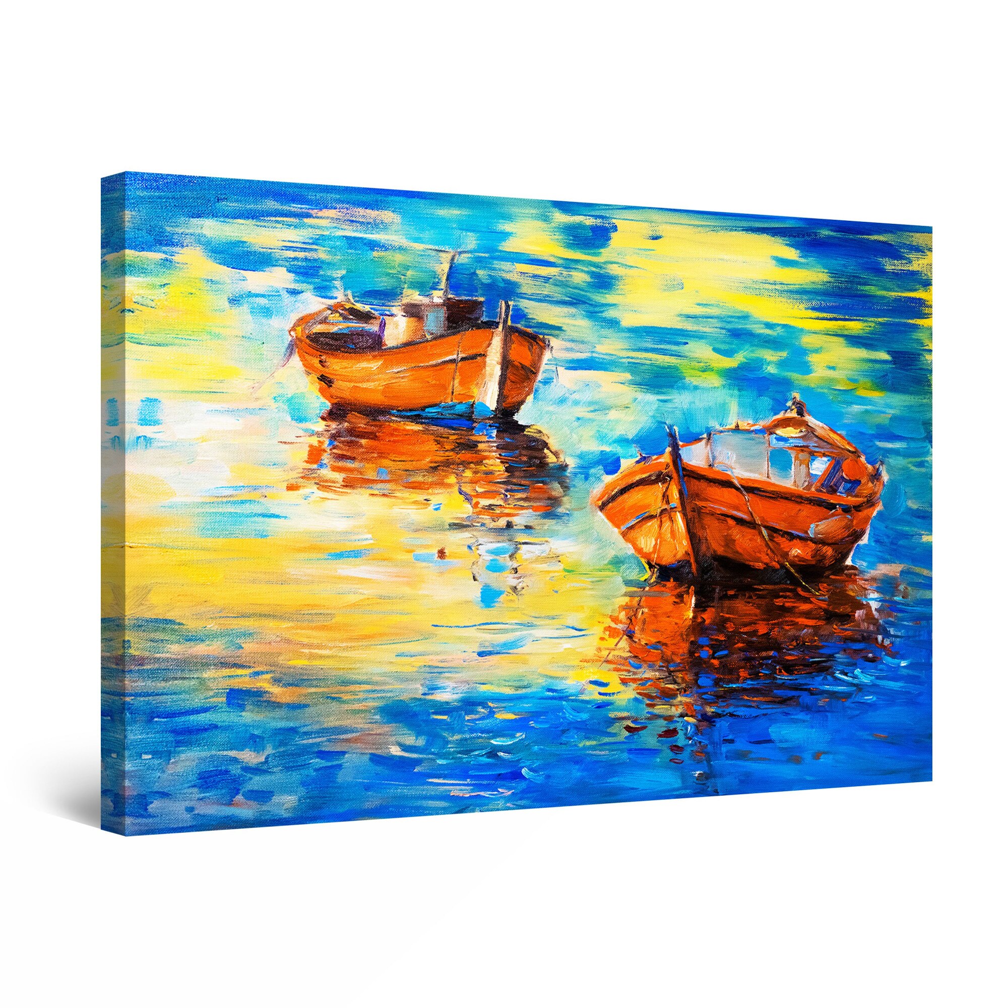 Tablou DualView Startonight Doua barci, luminos in intuneric, 80 cm x 120 cm