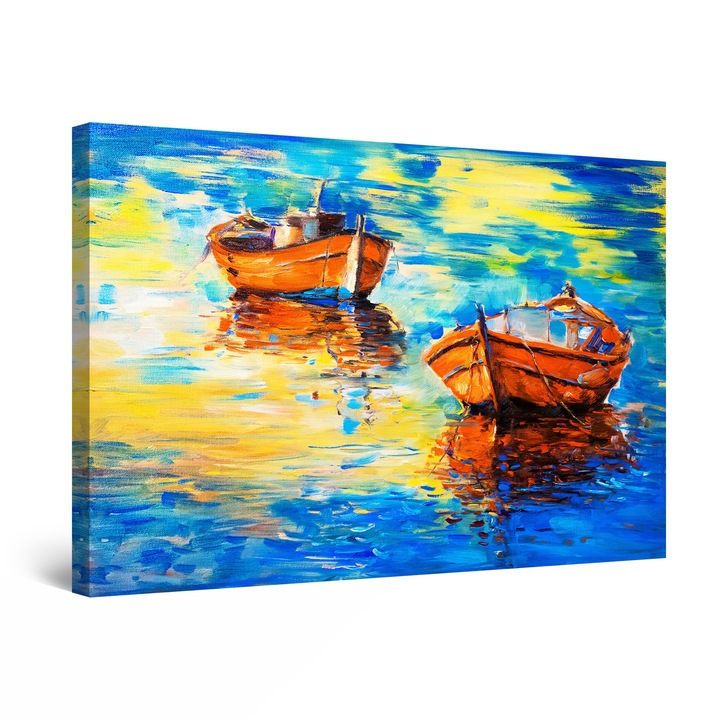 Картина DualView Startonight Две лодки, светещи в тъмното, 90 см x 60 см