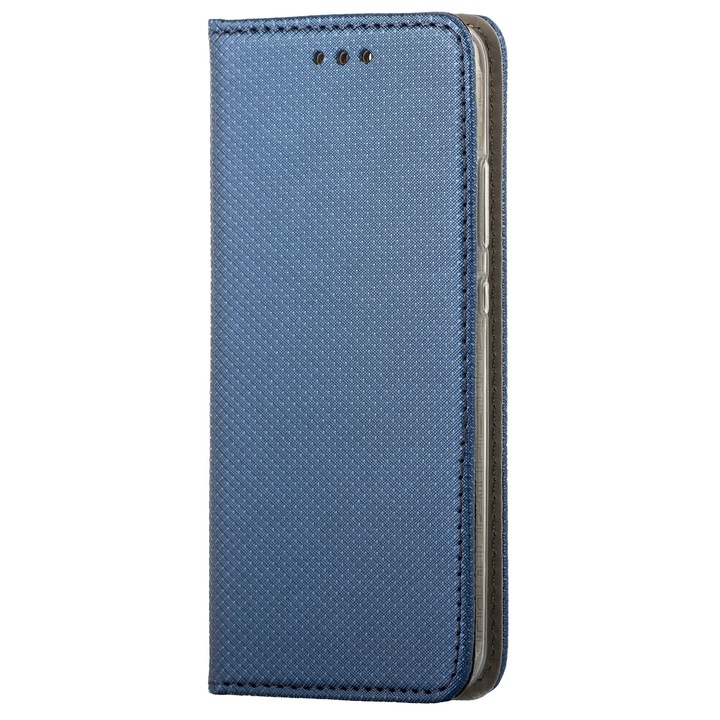 Husa Piele Smart Magnet pentru Huawei Y5 Prime (2018), Bleumarin