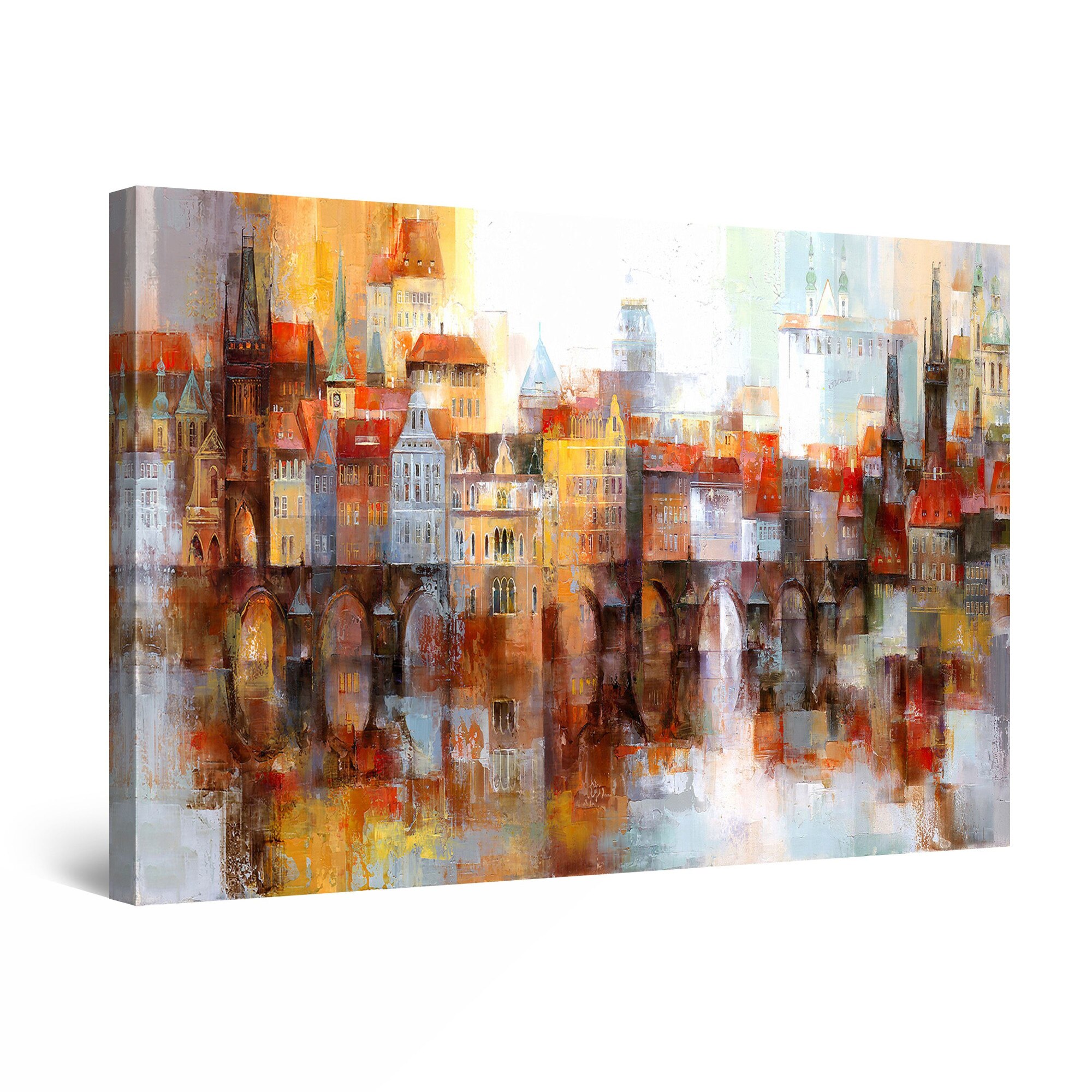 Tablou DualView Startonight Orasul aglomerat, luminos in intuneric, 90 cm x 60 cm