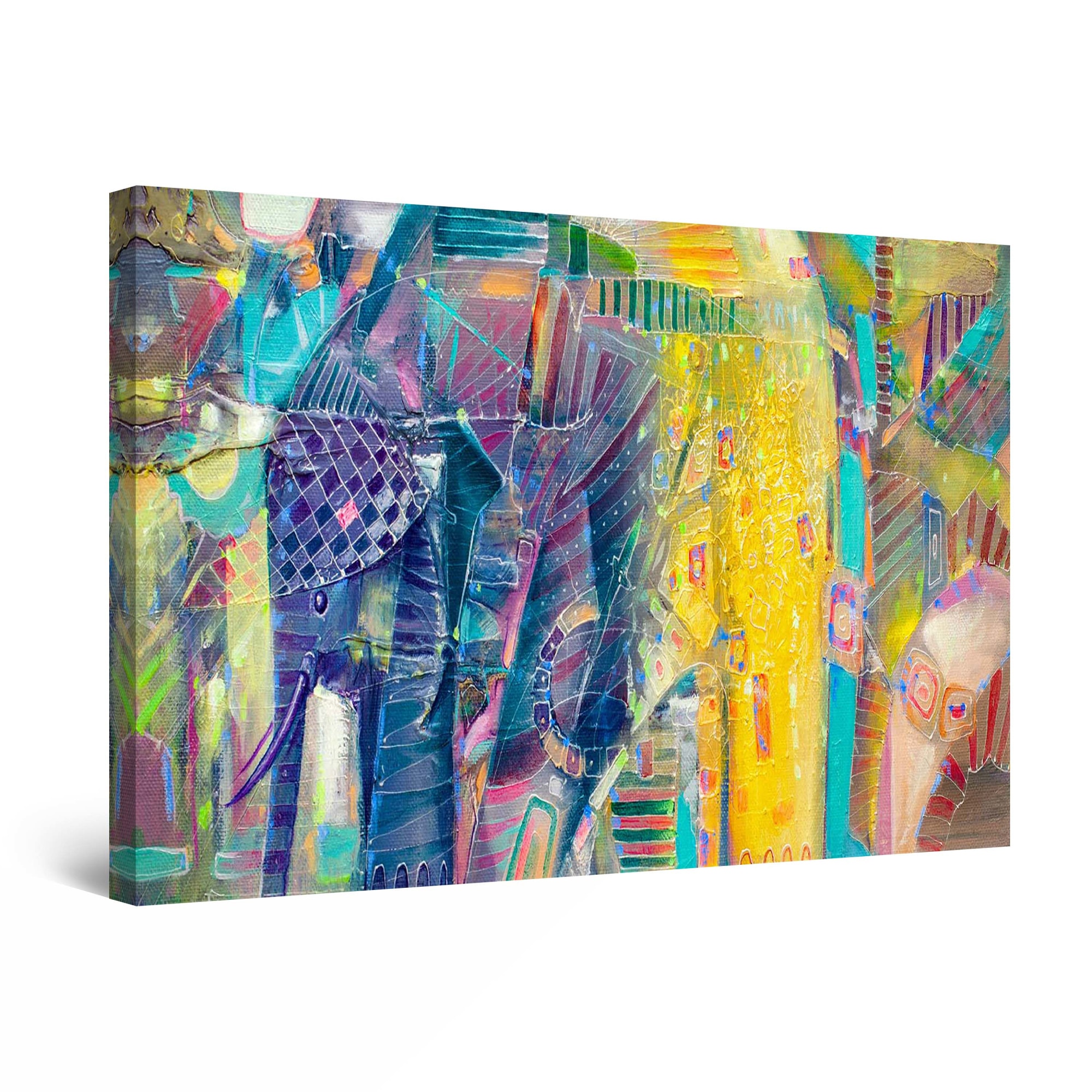 Tablou DualView Startonight Elefantul indian, luminos in intuneric, 80 cm x 120 cm