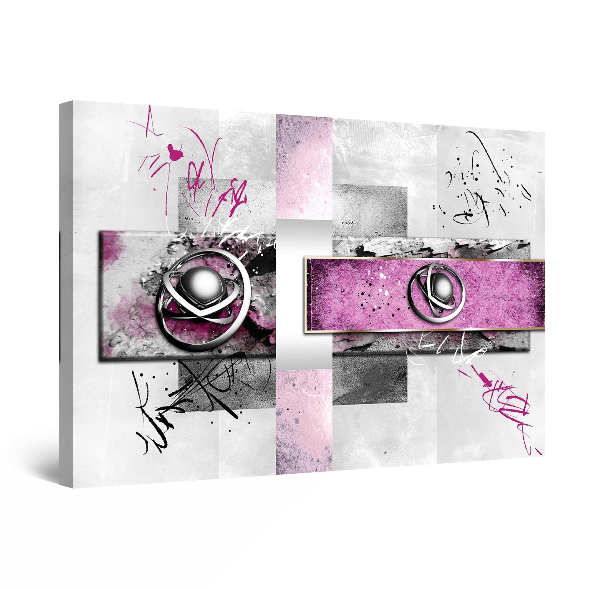 Tablou DualView Startonight Abstract geometric metalic, luminos in intuneric, 30 cm x 20 cm