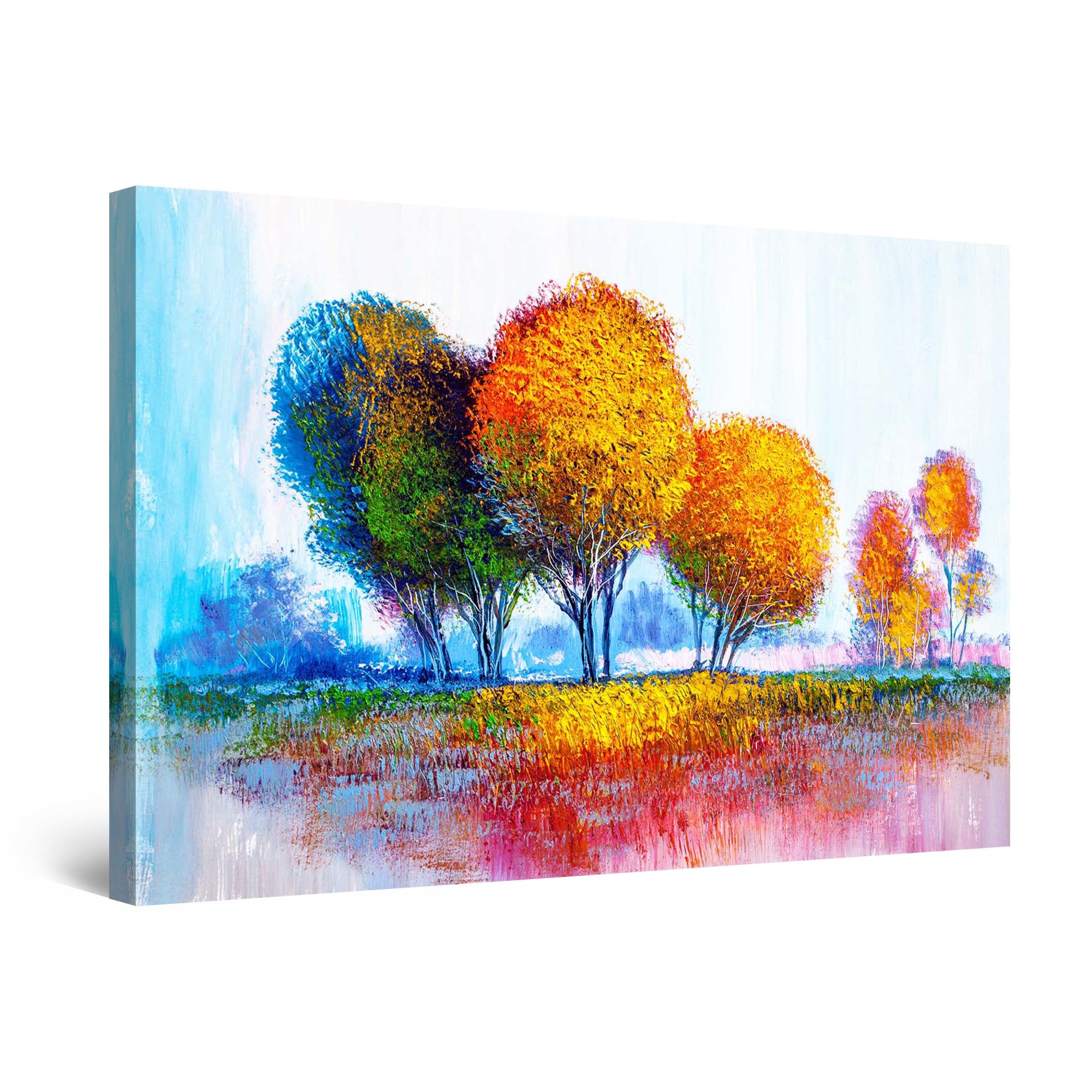 Tablou DualView Startonight Colectie Copaci colorati, luminos in intuneric, 80 cm x 120 cm