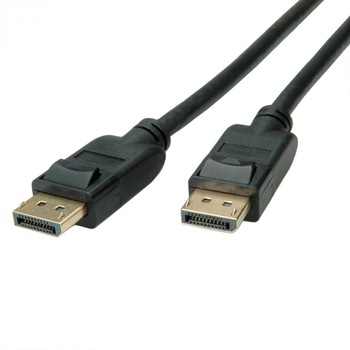 Cablu Displayport v1.4 8K T-T 2m Negru, Roline 11.04.5811 Cablu Displayport v1.4 8K T-T 2m Negru, Roline 11.04.5811