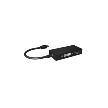 Adaptor , RaidSonic , IcyBox mini DisplayPort -> HDMI/DVI D/VGA 3 in 1, negru Adaptor , RaidSonic , IcyBox mini DisplayPort -> HDMI/DVI D/VGA 3 in 1, negru