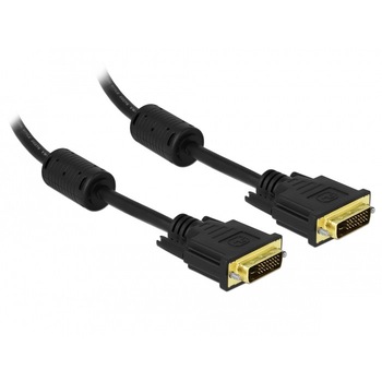 Cablu DVI 24+1 tata - tata 1 m, Delock - 83189 Cablu DVI 24+1 tata - tata 1 m, Delock - 83189
