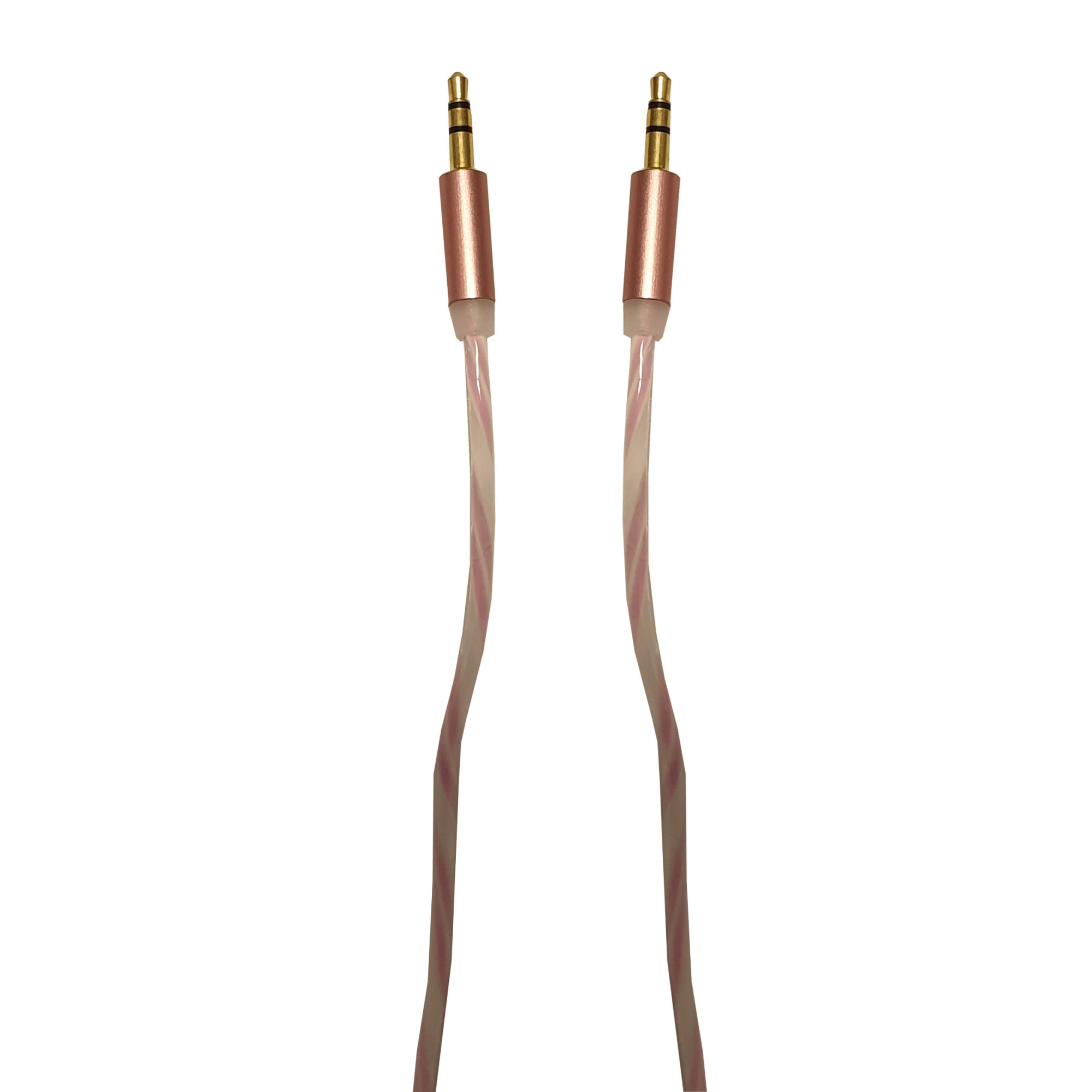 Cablu Audio Auxiliar Jack-Jack 3.5 mm , High Quality , Conectori Auriti , Roz