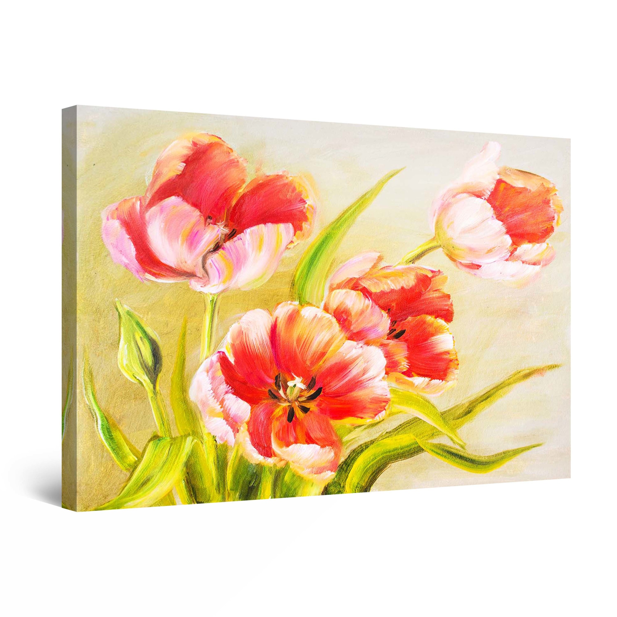 Tablou DualView Startonight Lalele roz, luminos in intuneric, 80 cm x 120 cm