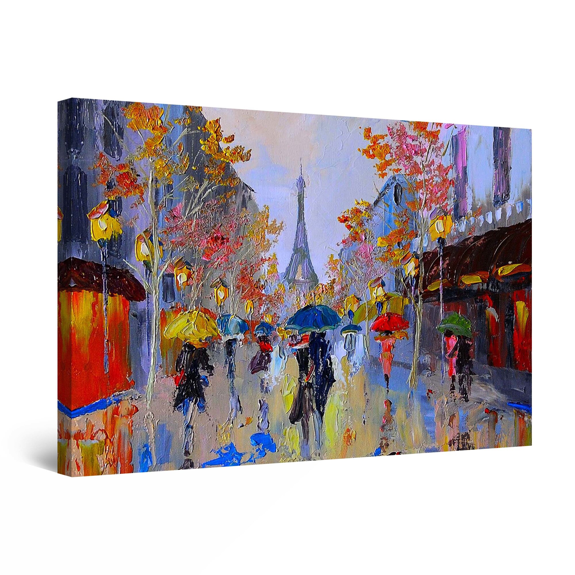 Tablou DualView Startonight Pe strazile din Paris, luminos in intuneric, 80 cm x 120 cm