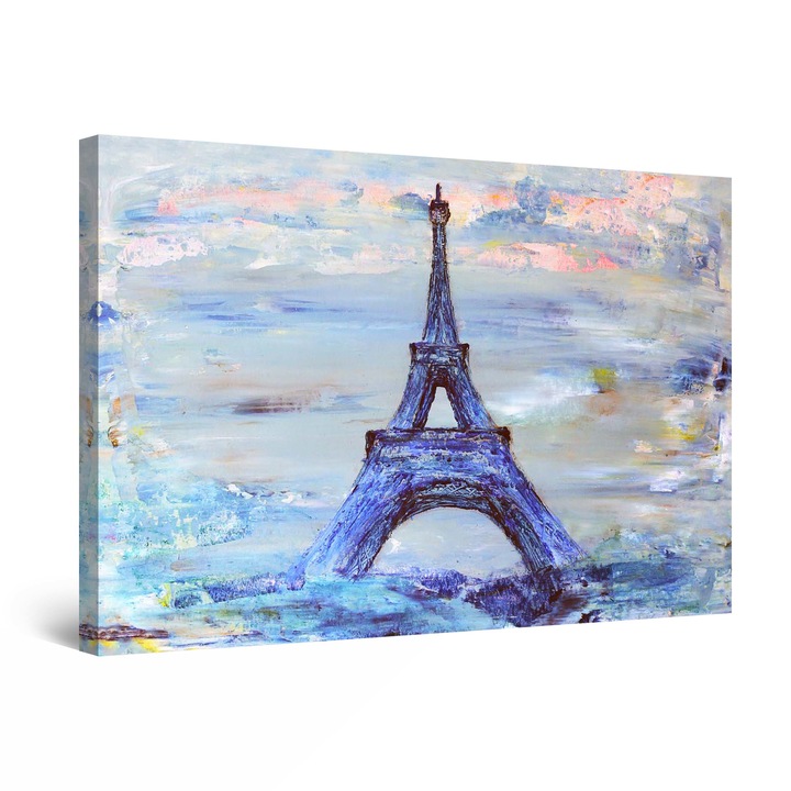 Tablou DualView Startonight Turnul Eiffel - Paris, luminos in intuneric, 90 cm x 60 cm