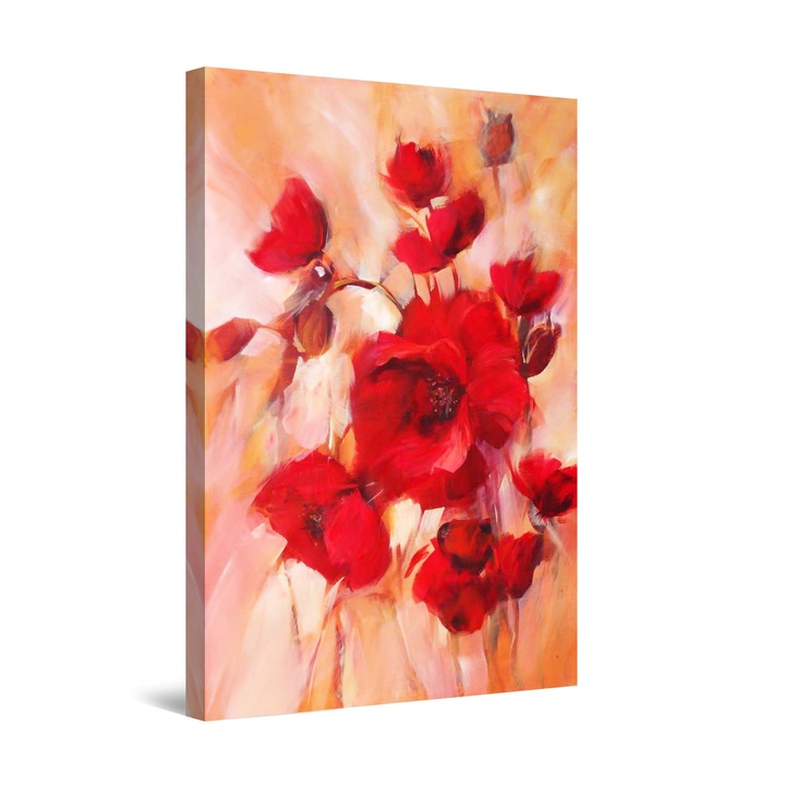 Tablou DualView Startonight Maci rosu aprins, luminos in intuneric, 90 cm x 60 cm