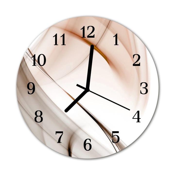 Ceas de perete din sticla Tulup, Abstract Art fi 46576884, 30 cm, Multicolor