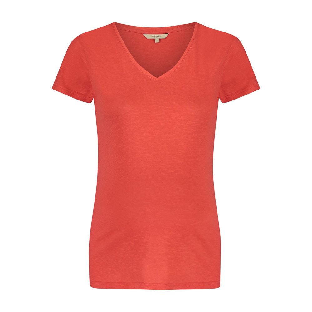 Tricou gravide, Noppies, cu decolteu in V, rosu, L EU