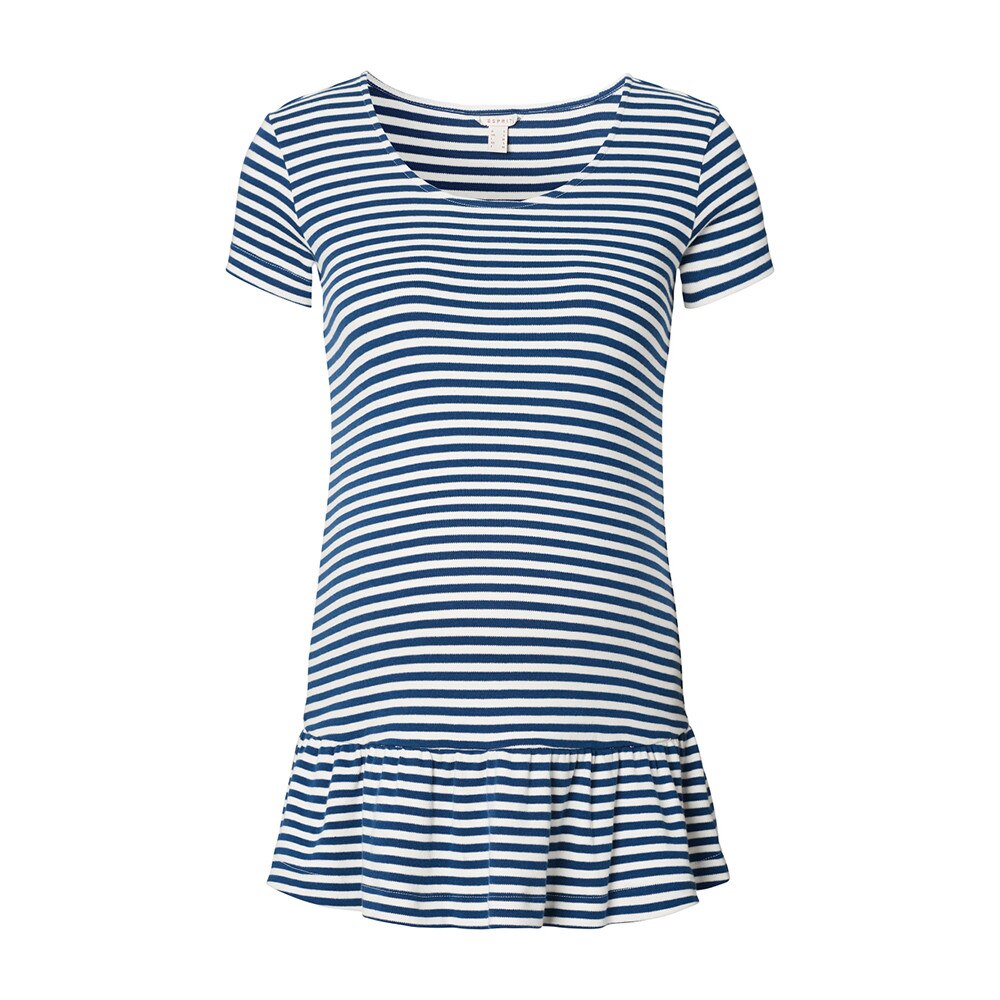 Tricou gravide, Esprit, cu volan, albastru, M EU