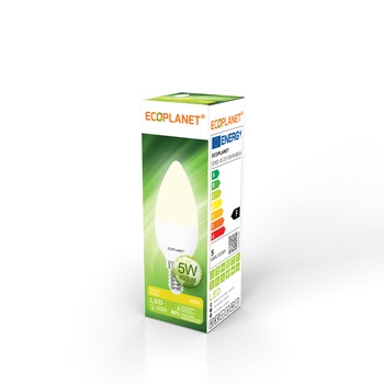 Bec Led, Ecoplanet, C35 230V 5W 3000K E14 Bec Led, Ecoplanet, C35 230V 5W 3000K E14