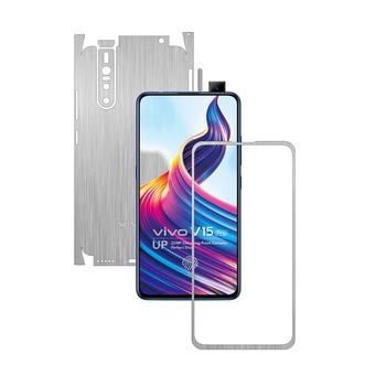 Folie Protectie Carbon Skinz pentru Vivo V15 Pro - Brushed Argintiu 360 Cut, Skin Adeziv Full Body Cover pentru Rama Ecran, Carcasa Spate si Laterale Folie Protectie Carbon Skinz pentru Vivo V15 Pro - Brushed Argintiu 360 Cut, Skin Adeziv Full Body Cover pentru Rama Ecran, Carcasa Spate si Laterale