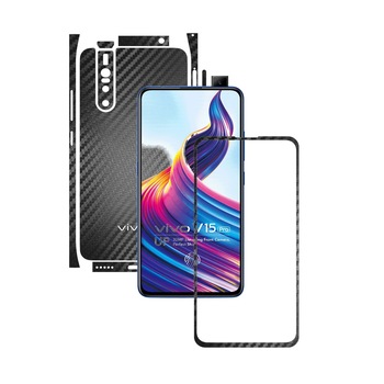 Folie Protectie Carbon Skinz pentru Vivo V15 Pro - Carbon Negru Split Cut, Skin Adeziv Full Body Cover pentru Rama Ecran, Carcasa Spate si Laterale Folie Protectie Carbon Skinz pentru Vivo V15 Pro - Carbon Negru Split Cut, Skin Adeziv Full Body Cover pentru Rama Ecran, Carcasa Spate si Laterale