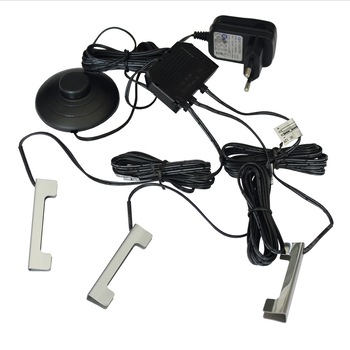 Set 3 led profil otel pentru polite din sticla Set 3 led profil otel pentru polite din sticla