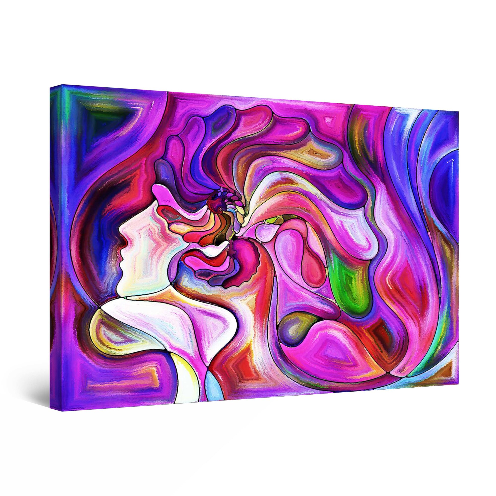 Tablou DualView Startonight Profil de femeie, luminos in intuneric, 30 cm x 20 cm