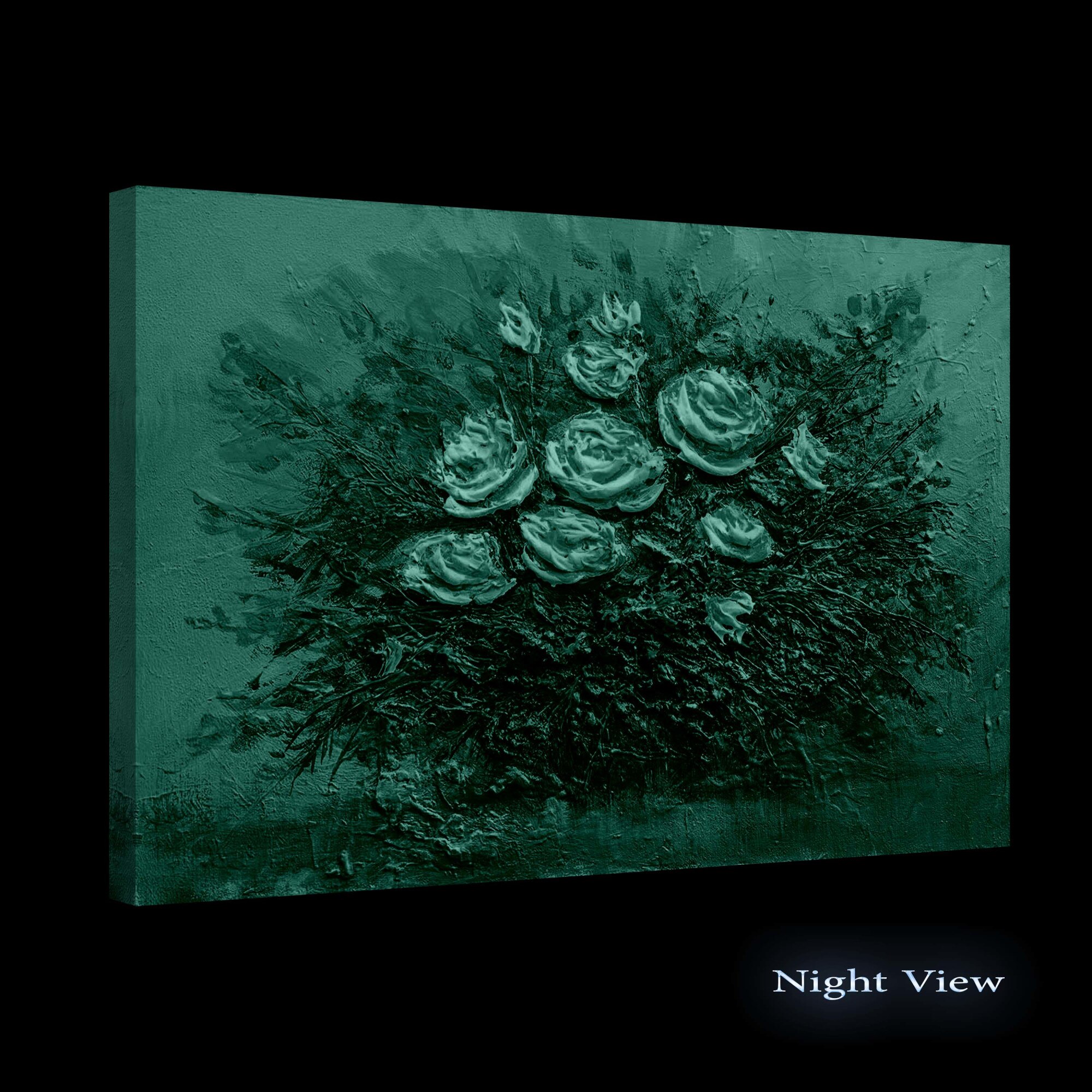 Startonight DualView Festmény Yellow Roses Jealousy Symbol, Világít a