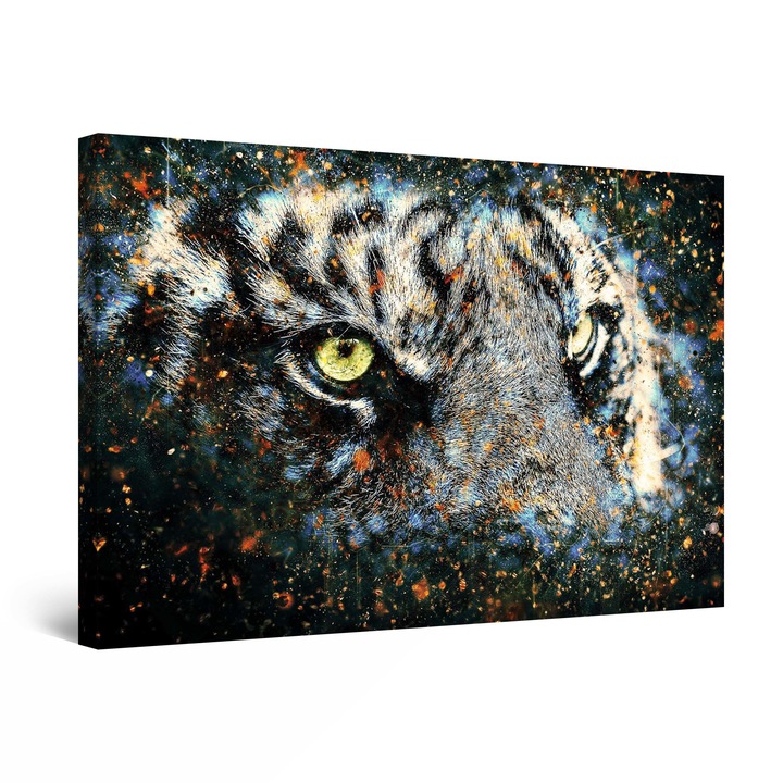 Картина Погледът на тигъра, свети в тъмното, 80 см x 120 см