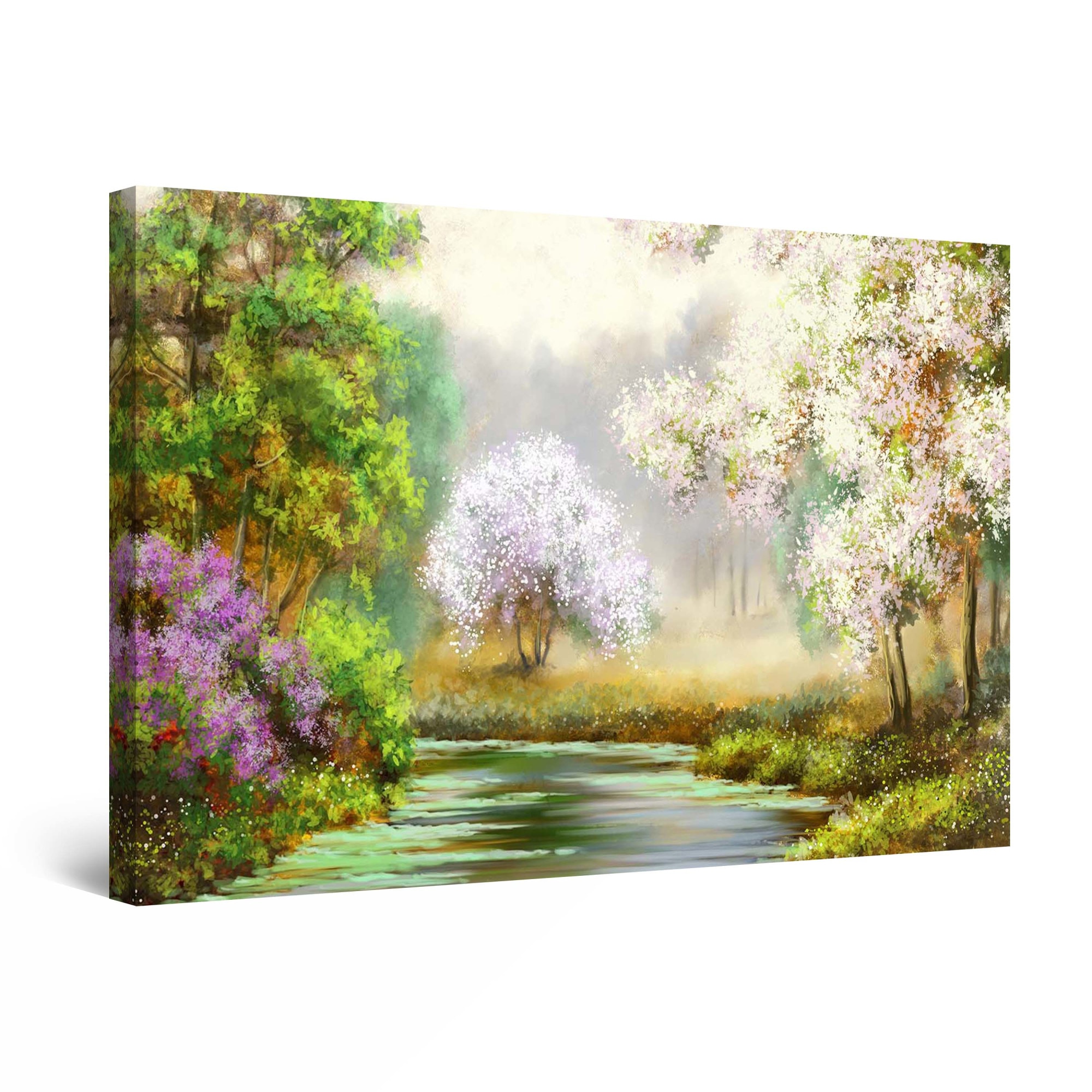 Tablou DualView Startonight Padurea de pe marginea raului, luminos in intuneric, 90 cm x 60 cm