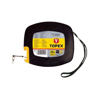 Ruleta de uz casnic cu banda de otel, lungime 30m, 28C413, Topex Ruleta de uz casnic cu banda de otel, lungime 30m, 28C413, Topex