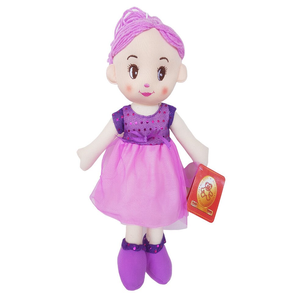 Papusa material textil RCO, Violet, 35 cm, WJ7209-35