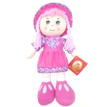 Papusa material textil RCO, Violet, 50 cm, WJ7211-50 Papusa material textil RCO, Violet, 50 cm, WJ7211-50