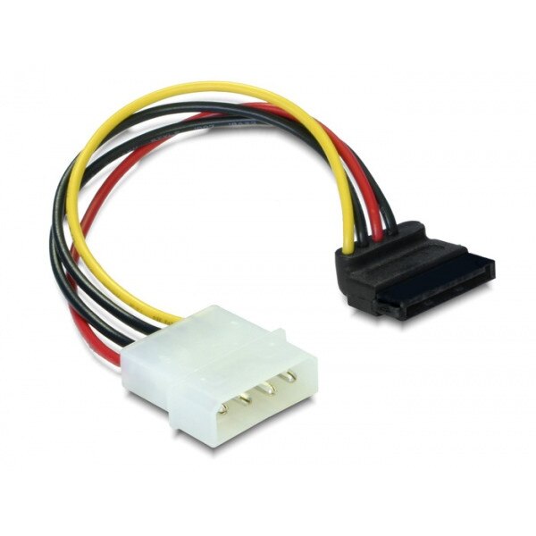 Cablu de alimentare SATA la Molex 4 pini in unghi, Delock 60101