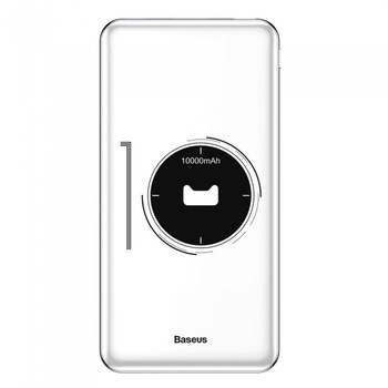 Baterie Externa Power Bank, Baseus Simbo Smart Ultrathin, USB/USB-C PD/Lightning, 10000 mAh, Alb Baterie Externa Power Bank, Baseus Simbo Smart Ultrathin, USB/USB-C PD/Lightning, 10000 mAh, Alb