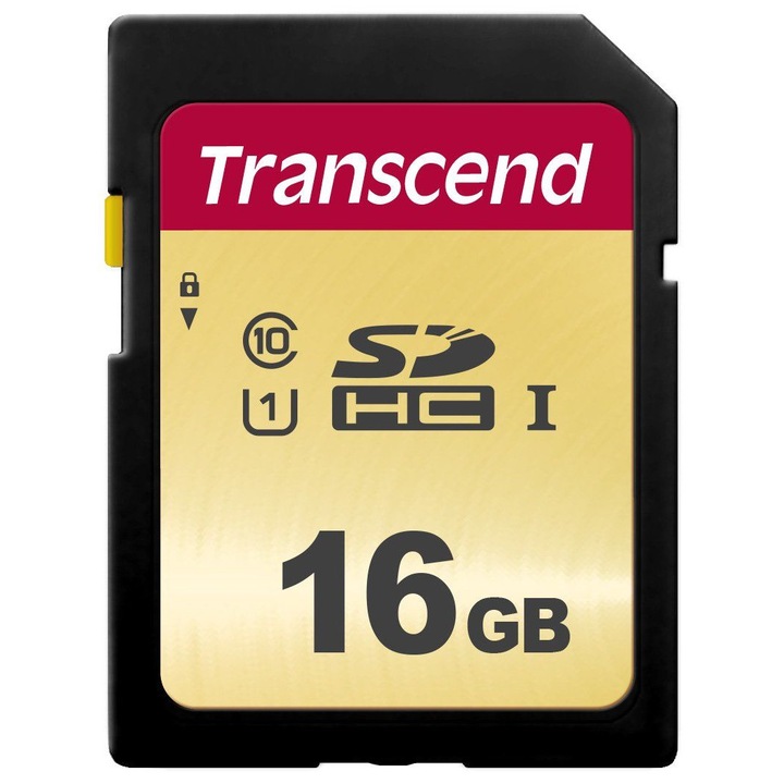 Transcend 16GB SDXC SDC500S Class 10 U1 V30, 221274, Memóriakártya