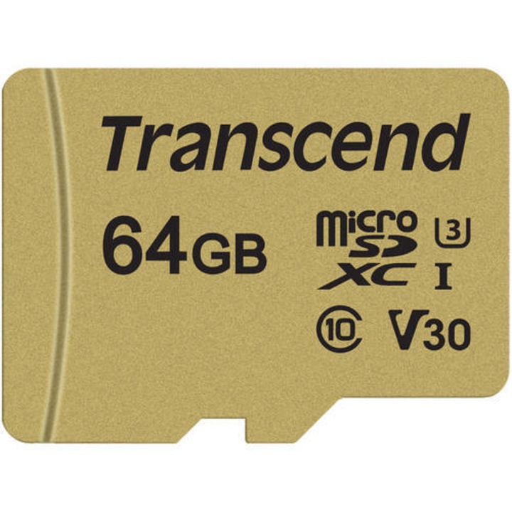 Card Transcend TS64GUSD500S microSDXC USD500S 64GB + Adaptor