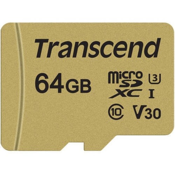 Card Transcend TS64GUSD500S microSDXC USD500S 64GB + Adaptor