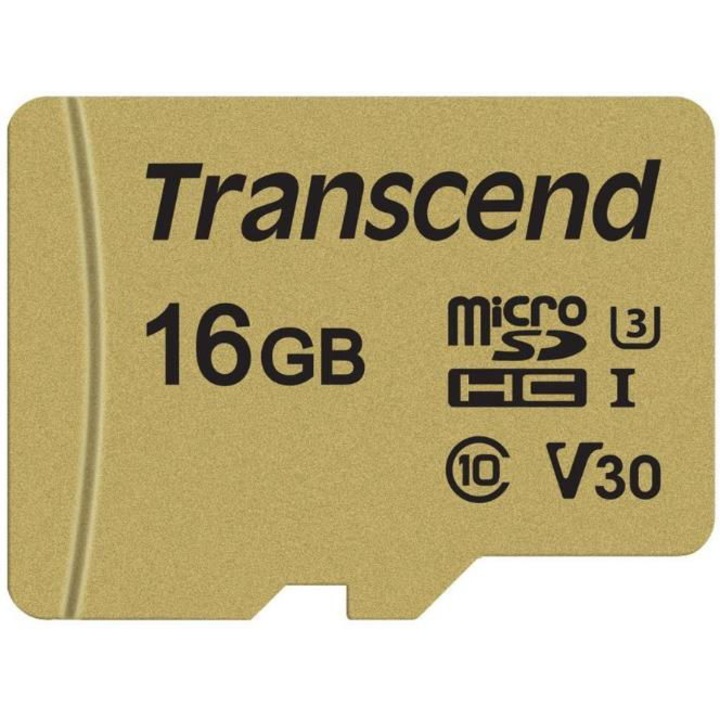 Card Transcend TS16GUSD500S microSDHC USD500S 16GB C + Adaptor