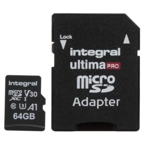Card de memorie Integral 70V30 64GB Micro SDXC Clasa 10 UHS-I + Adaptor SD