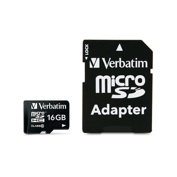Card de Memorie Micro SD cu Adaptor Verbatim 44082 16 GB